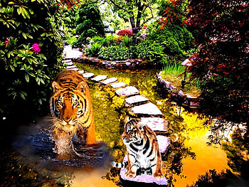TIGER, spirits, 2012, nature, wolf, mountains HD wallpaper