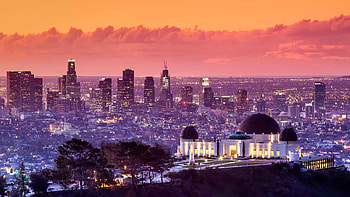 Los Angeles Cityscape with Griffith Observatory – Ultra, Los Angeles, cityscape, USA, city HD wallpaper