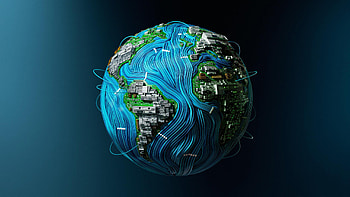 High Tec Earth, earth HD wallpaper