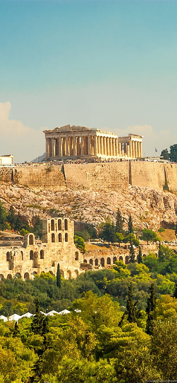 Acropolis , Beautiful backgrounds, Greek architecture HD phone wallpaper