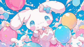 Cinnamoroll : Adorable Anime Bliss with Balloons, Anime, Cinnamoroll, sanrio HD wallpaper
