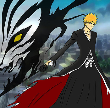 Ichigo Kurosaki, ichigo, sword, orange hair, bleach, anime, kurosaki ichigo, weapon, spiky hair HD wallpaper