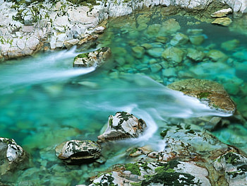 Emerald Green Water River, river, nature HD wallpaper