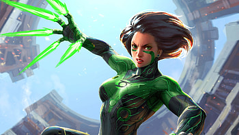 Green Alita Battle Angel, alita-battle-angel, 2018-movies, movies, artwork, artist, digital-art, artstation HD wallpaper