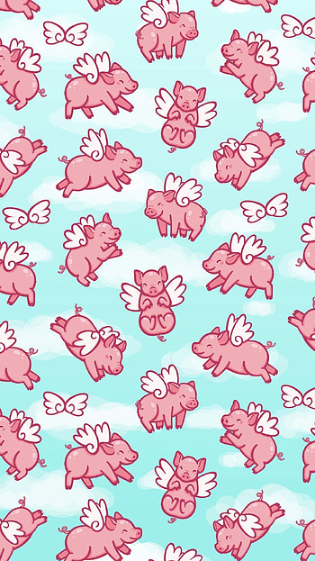 Flying pig drawing, Inspirational pig artwork, Whimsical pig , Pig-themed art HD phone wallpaper