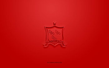 Dundalk FC, creative 3D logo, red background, Irish football team, League of Ireland Premier Division, Dundalk, Ireland, 3d art, football, Dundalk FC 3d logo HD wallpaper