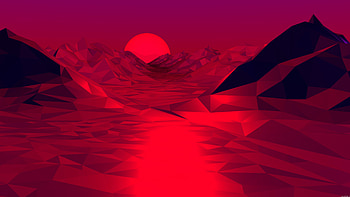 Low Poly Red 3d Abstract , low-poly, abstract, 3d, red, digital-art HD wallpaper