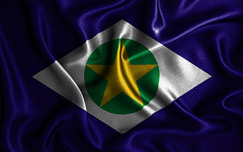 Mato Grosso flag, , silk wavy flags, brazilian states, Day of Mato Grosso, fabric flags, Flag of Mato Grosso, 3D art, Mato Grosso, Asia, States of Malaysia, Mato Grosso 3D flag, Malaysia HD wallpaper