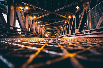 Cities, Bridge, Construction, Design, Backlight, Illumination, Chicago HD wallpaper