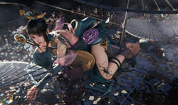 Fantasy girl, cyborg, girl, fantasy, lu jieyun HD wallpaper
