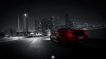 2018 Ford Mustang (Red), video game, The Crew 2 HD wallpaper