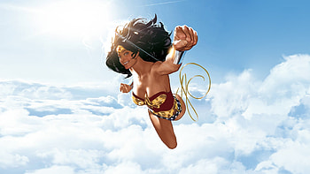 illustration, Wonder Woman, Superhero, Clouds, DC Comics, ... HD wallpaper