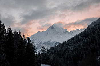 Landscape, Nature, Trees, Clouds, Mountain, Vertex, Top, Forest HD wallpaper