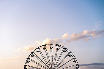 Sky, Clouds, Miscellanea, Miscellaneous, Ferris Wheel HD wallpaper