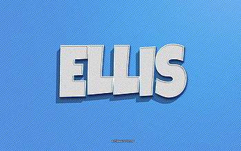 Ellis, blue lines background, with names, Ellis name, male names, Ellis greeting card, line art, with Ellis name HD wallpaper