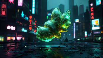 Ginger Glow: A Stunning Ultra, ginger, futuristic, neon, cityscape, Abstract HD wallpaper