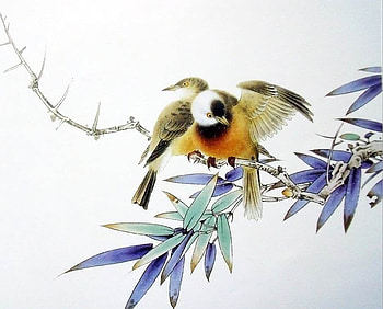Tao Yuan, animal, painting, bird, art HD wallpaper