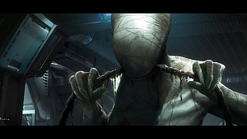 Alien Drawing Monster Creepy Horror Sci-fi Dark At Dark HD wallpaper
