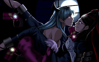 Morrigan Darkstalkers Bayonetta, sexy, style, morrigan, bayonetta, darkstalkers, hot, girl, action, anime, video game HD wallpaper