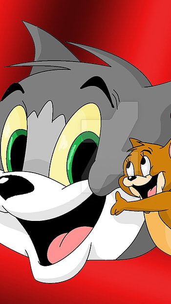 Tom And Jerry, Cartoon, Background HD phone wallpaper