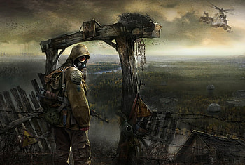 Flavour Tomorrow, wasteland, desolation, apocalypse, gas mask HD wallpaper