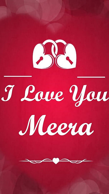 M Name, Meera, Heart Lock HD phone wallpaper
