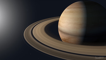 Saturn, Ringed planet, , Digital universe HD wallpaper
