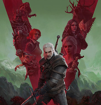 The witcher 3: Wild Hunt, 5th anniversary art, White hair warrior HD phone wallpaper