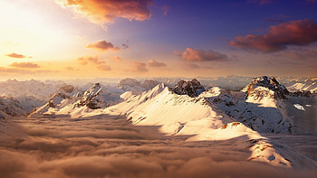 Snow Sun, snow, sun, nature HD wallpaper