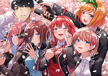 The Quintessential Quintuplets, Miku Nakano, Nino Nakano, Anime, Fuutarou Uesugi, Ichika Nakano, Itsuki Nakano, Yotsuba Nakano HD wallpaper