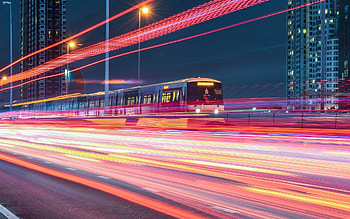 Bangkok , Nacht metropole eisenbahn HD wallpaper