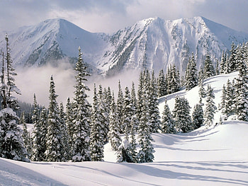 Landscape, Winter, Mountains HD wallpaper