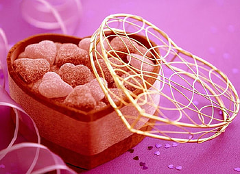 Happy Birtay Alexandra, box, sweets, yummy, heart, food, nice HD wallpaper
