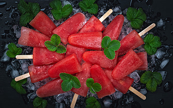 Ice Pop, dessert, food, red HD wallpaper