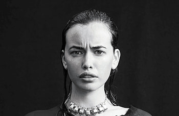 Sarah Stephens, wet body, monochrome, australian model HD wallpaper