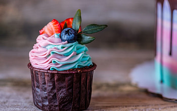 Pink blue cream, Pastry dessert, Sweet cakes, High quality HD wallpaper