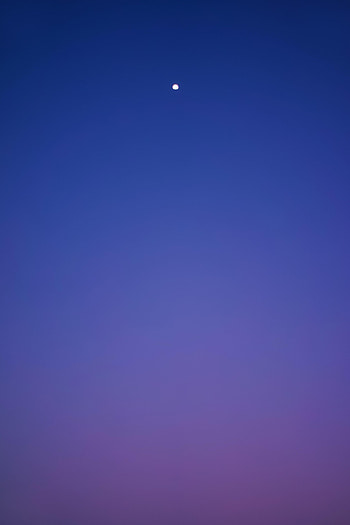 Sky, Moon, Minimalism, Evening, Gradient HD phone wallpaper