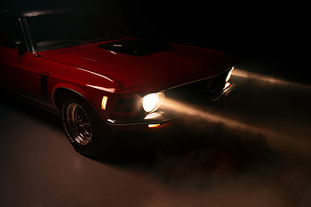 1970 Ford Mustang Coupe Front, ford-mustang, cars, behance HD wallpaper