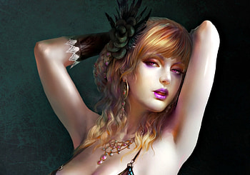 Beauty, retro, lady, fantasy, art, girl, woman, guoxx HD wallpaper