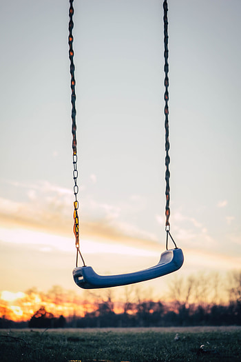 Sunset, Miscellanea, Miscellaneous, Blur, Smooth, Swing, Childhood HD phone wallpaper