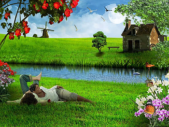 depiction of young love, couple, in, beautiful, love HD wallpaper