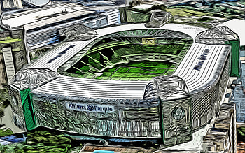 Allianz Parque, , vector art, Allianz Parque drawing, creative art, Allianz Parque art, vector drawing, abstract stadiums, Sao Paulo, Brazil, Palmeiras HD wallpaper
