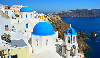 Santorini, houses, city, Greece HD wallpaper