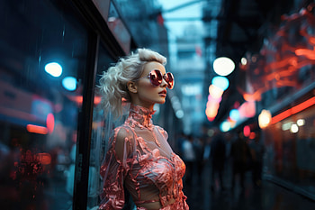 Girls With Sunglasses Train Station, train, train-station, ai-girls, ai, artist, artwork, digital-art HD wallpaper
