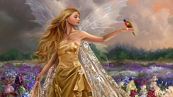 fantasy fairy , fairy backgrounds, Fairy illustrations, Fantasy creature art HD wallpaper