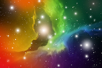 Abstraction art, cosmos, clouds, colorful HD wallpaper