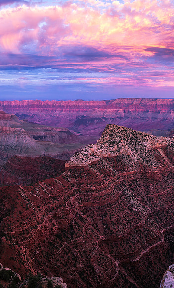 Grand Canyon, Breathtaking sunset, Inspiring landscapes, Nature's grandeur HD phone wallpaper