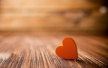Heart, wood, love, floor HD wallpaper