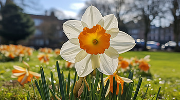 Vibrant Daffodil Bloom, flower, nature, daffodil HD wallpaper