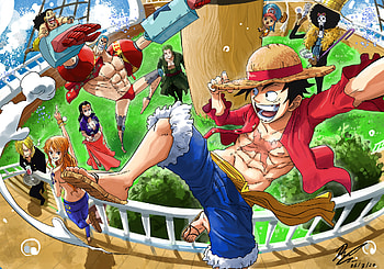 Straw Hat Pirates, Anime, One Piece HD wallpaper